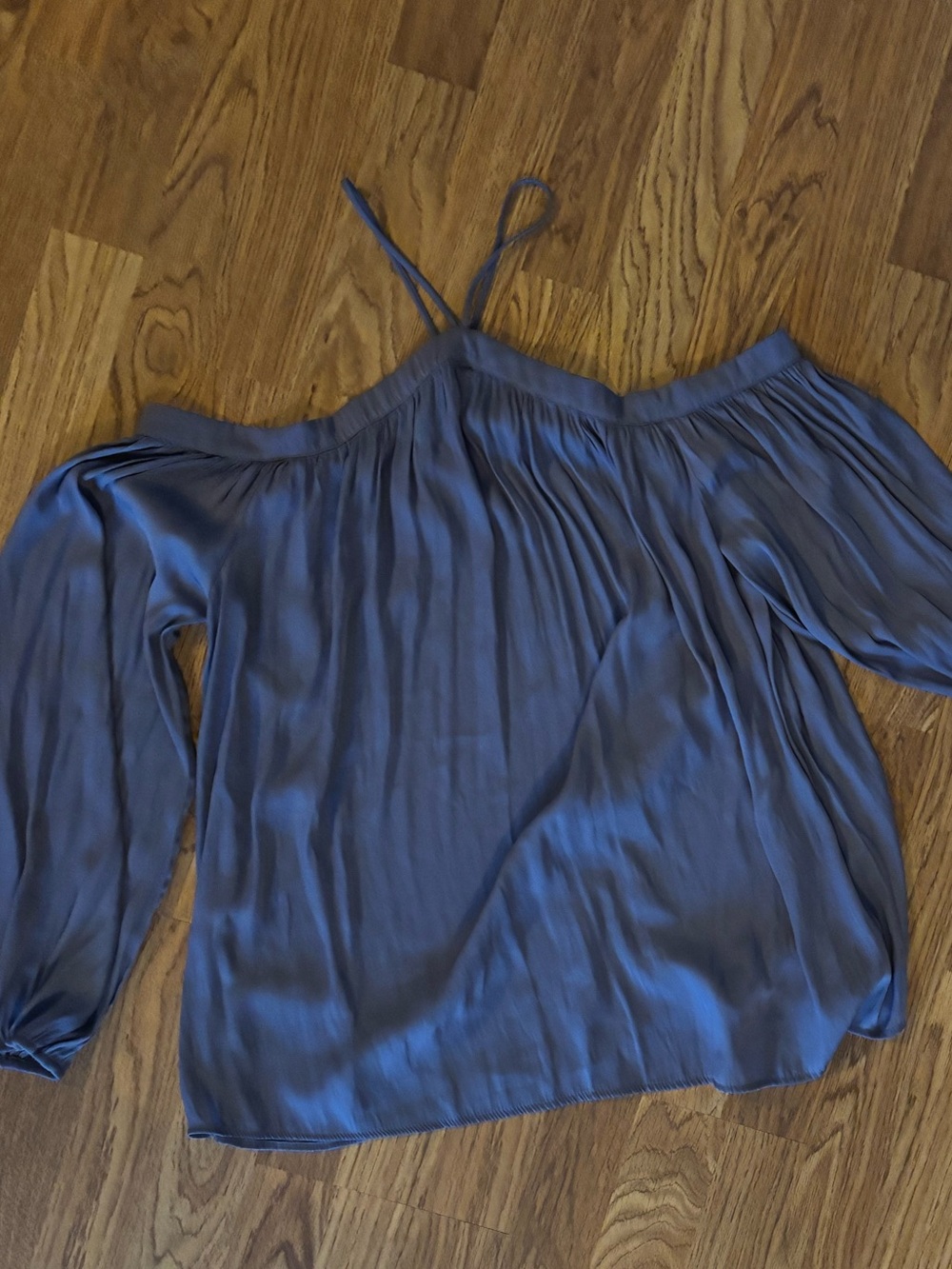 Gianni Bini Off- Shoulder Long Sleeve Top in Slate Blue